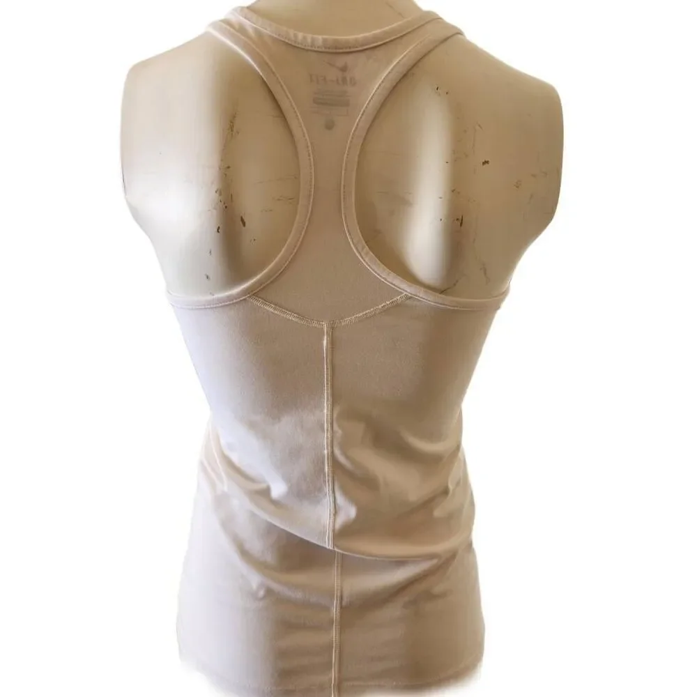 Nike dri-fit white racerback athletic sporty tank top